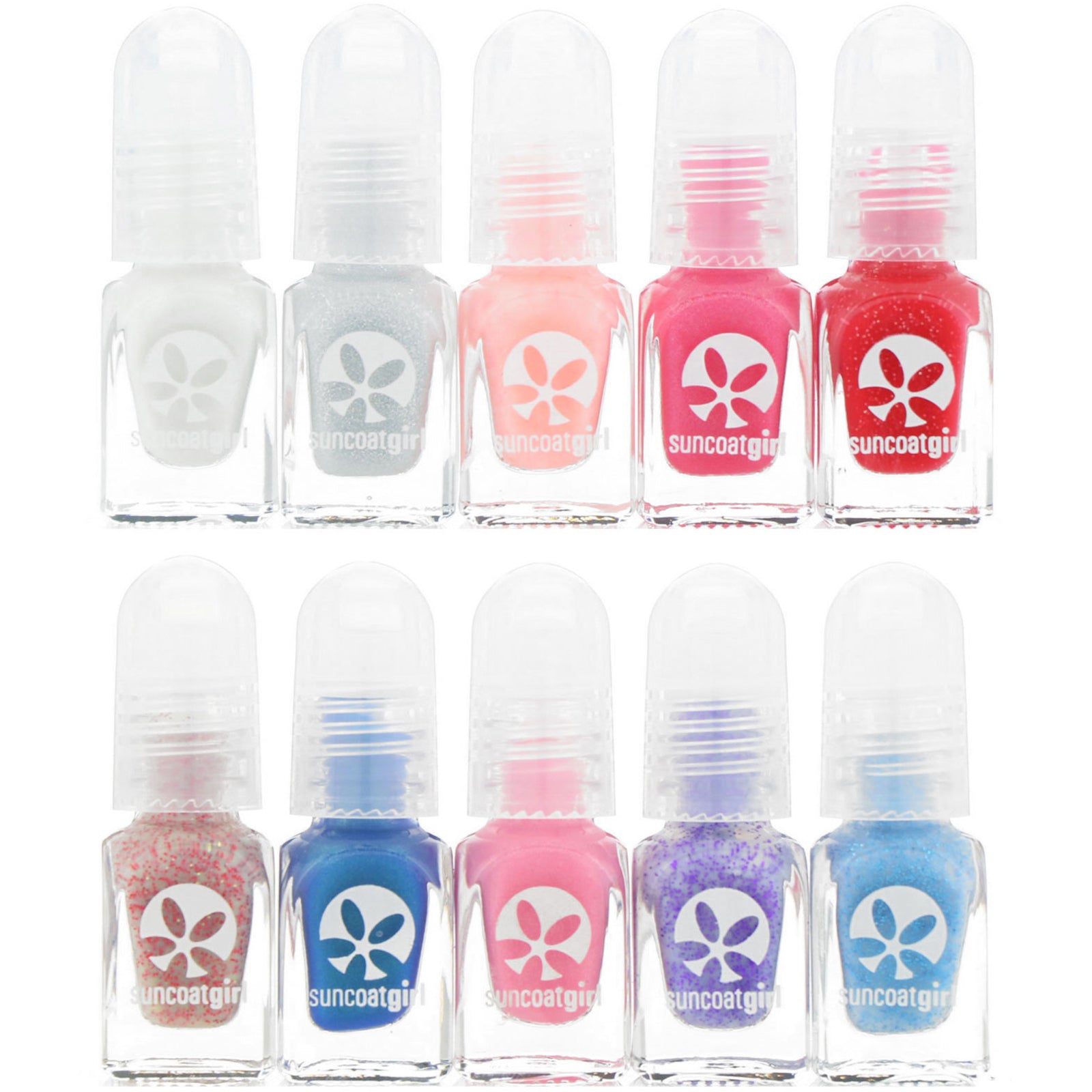 SuncoatGirl, Water-Based Nail Polish Kit, Flare & Fancy, 10 Pieces