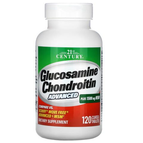 21st Century, Glucosamine Chondroitin Advanced, 120 Coated Tablets