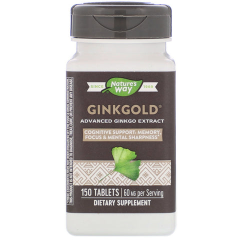 Nature's Way, Ginkgold, 60 mg, 150 Tablets