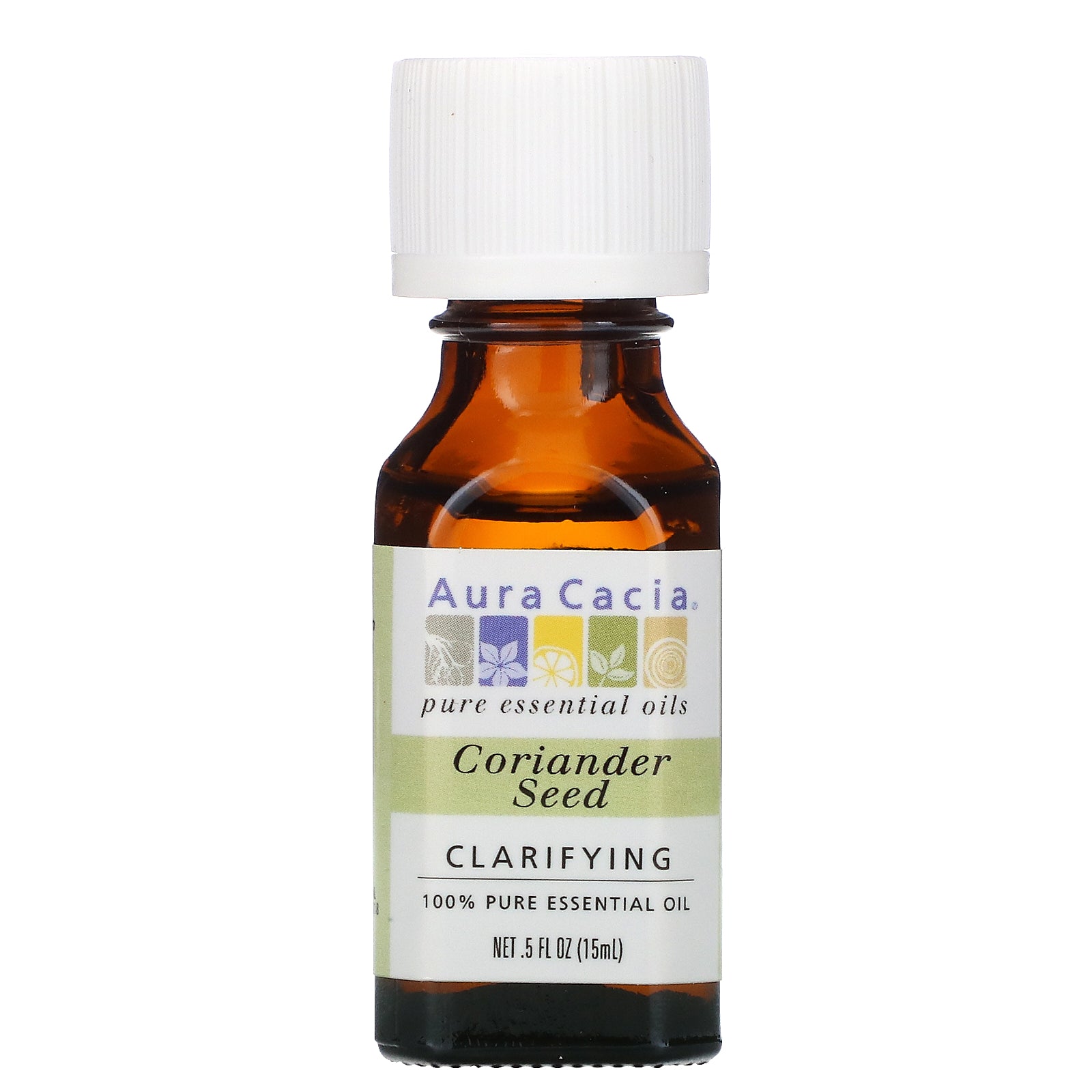 Aura Cacia, 100% Pure Essential Oil, Coriander Seed, .5 fl oz (15 ml)