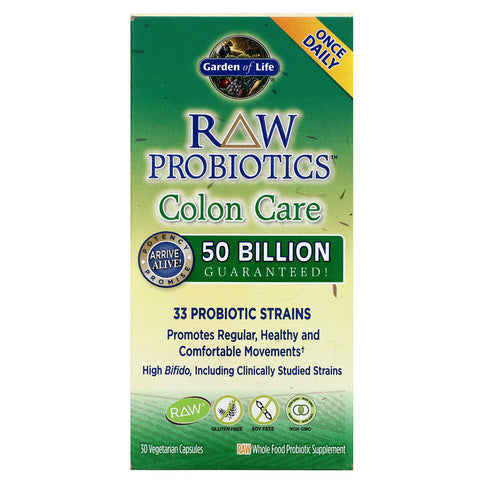 Garden of Life, RAW Probiotics, Colon Care, 30 Vegetarian Capsules