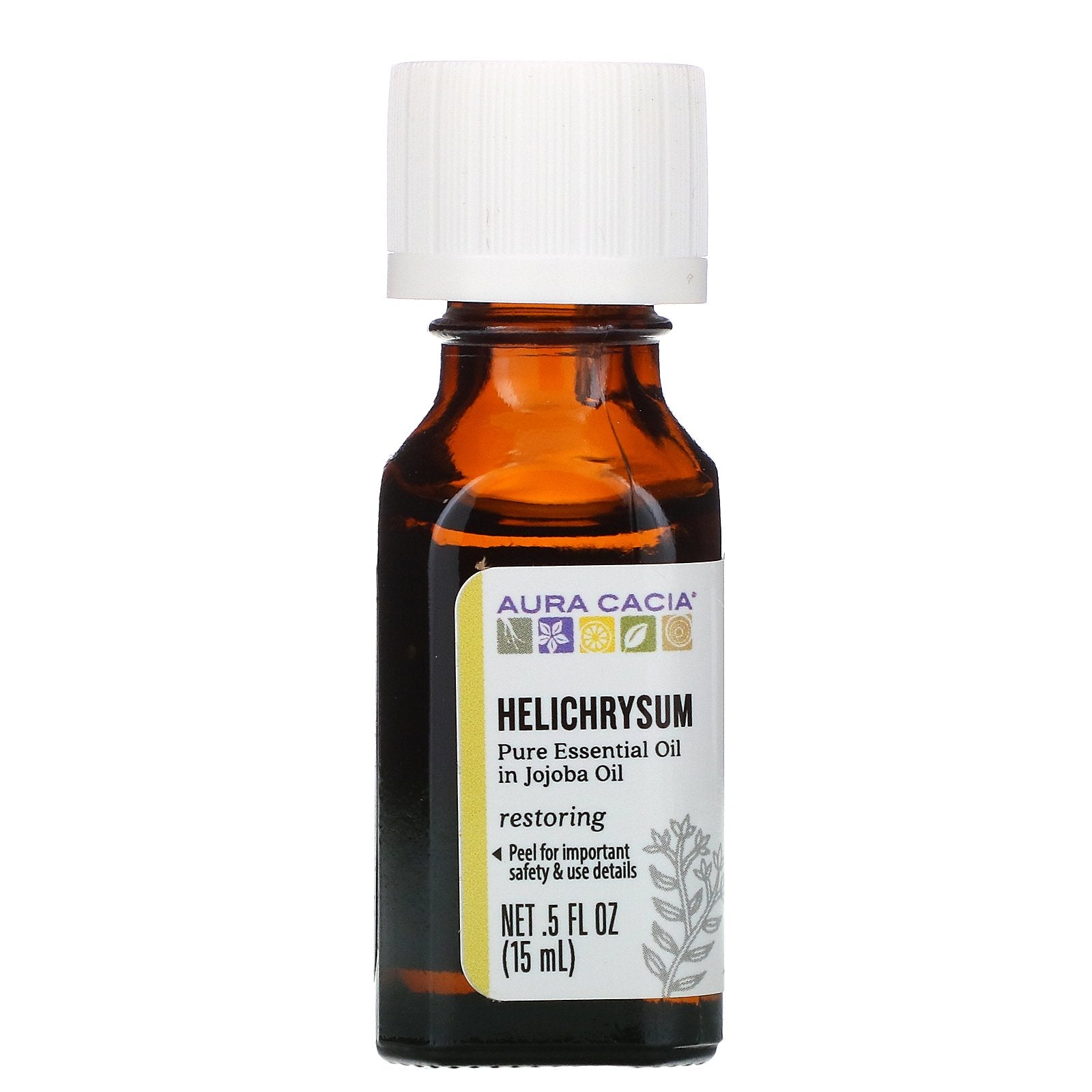 Aura Cacia, Pure Essential Oils, Helichrysum, .5 fl oz (15 ml)