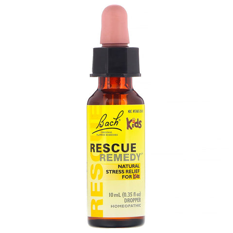 Bach, Original Flower Remedies, Rescue Remedy Dropper, Natural Stress Relief for Kids, Alcohol-Free , 0.35 fl oz (10 ml)