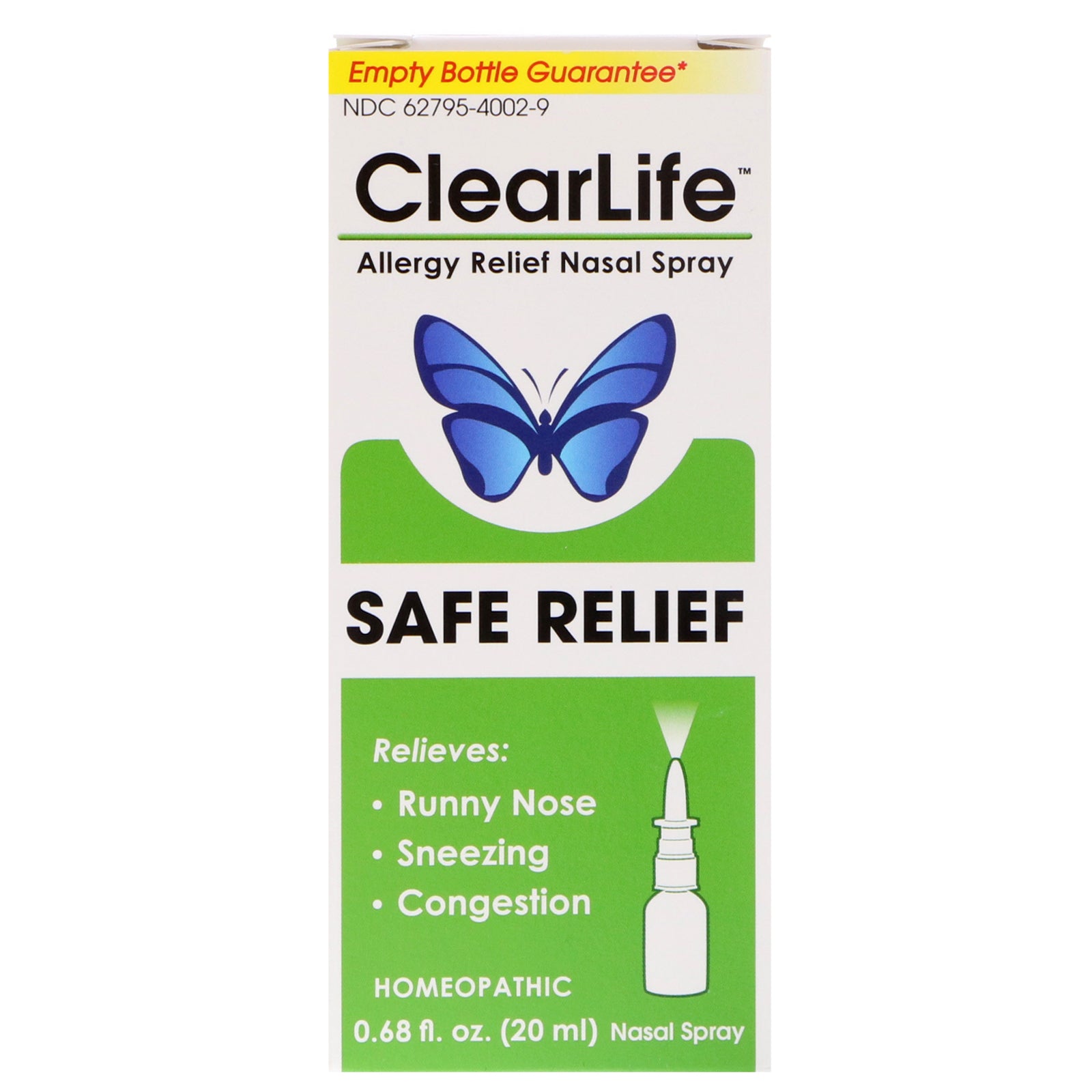 MediNatura, ClearLife, Safe Relief, Allergy Relief Nasal Spray, 0.68 fl oz (20 ml)