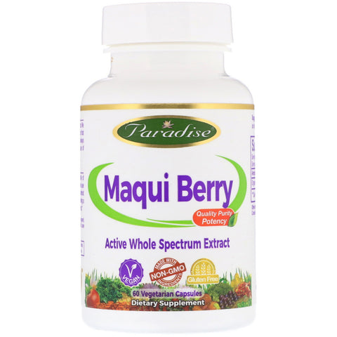 Paradise Herbs, Maqui Berry, 60 Vegetarian Capsules