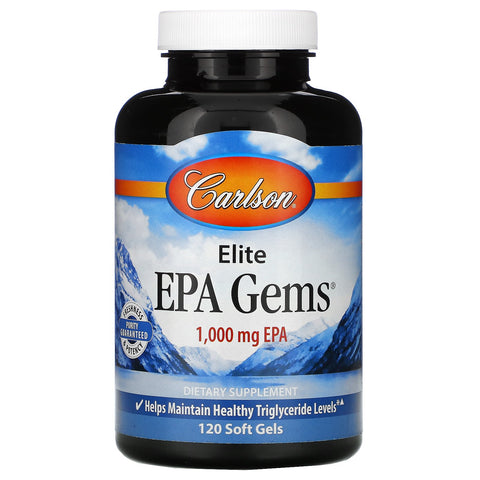 Carlson Labs, Elite EPA Gems, 1,000 mg, 120 Soft Gels