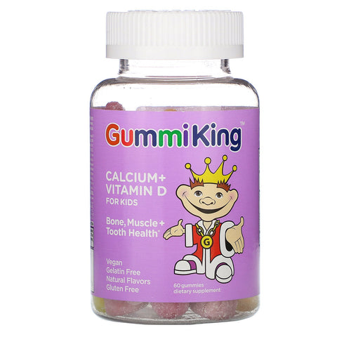 GummiKing, Calcium + Vitamin D for Kids, 60 Gummies