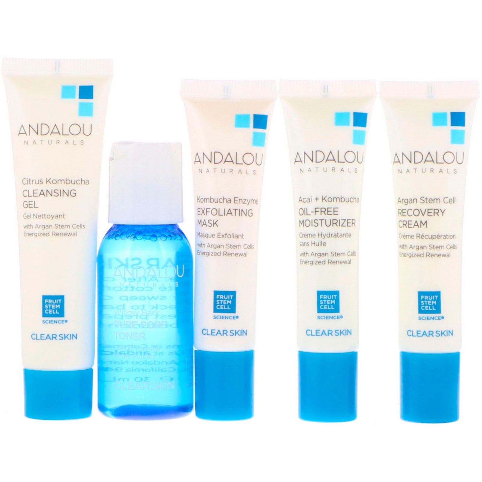 Andalou Naturals, Get Started Clarifying, Skin Care Essentials, 5 Piece Kit