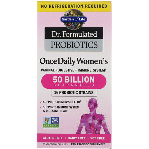 Garden of Life, Dr. Formulated Probiotics, Once Daily Women's, 30 Vegetarian Capsules