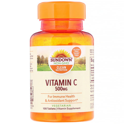 Sundown Naturals, Vitamin C, 500 mg, 100 Tablets