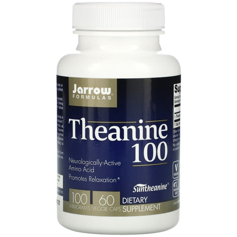 Jarrow Formulas, Theanine 100, 100 mg, 60 Veggie Caps