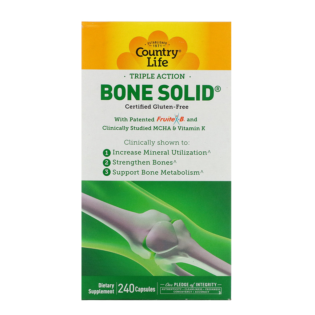 Country Life, Triple Action Bone Solid, 240 Capsules