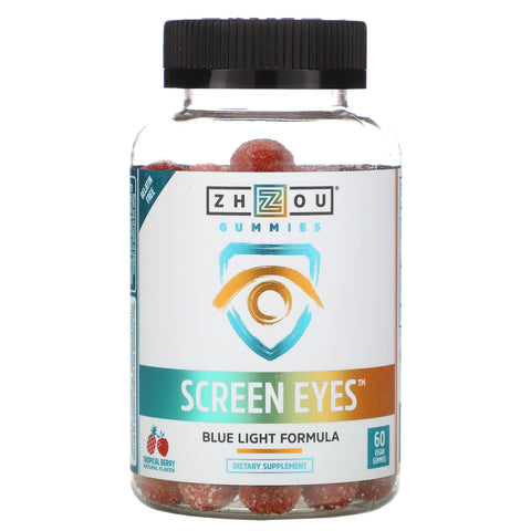 Zhou Nutrition, Screen Eyes, Tropical Berry, 60 Vegan Gummies