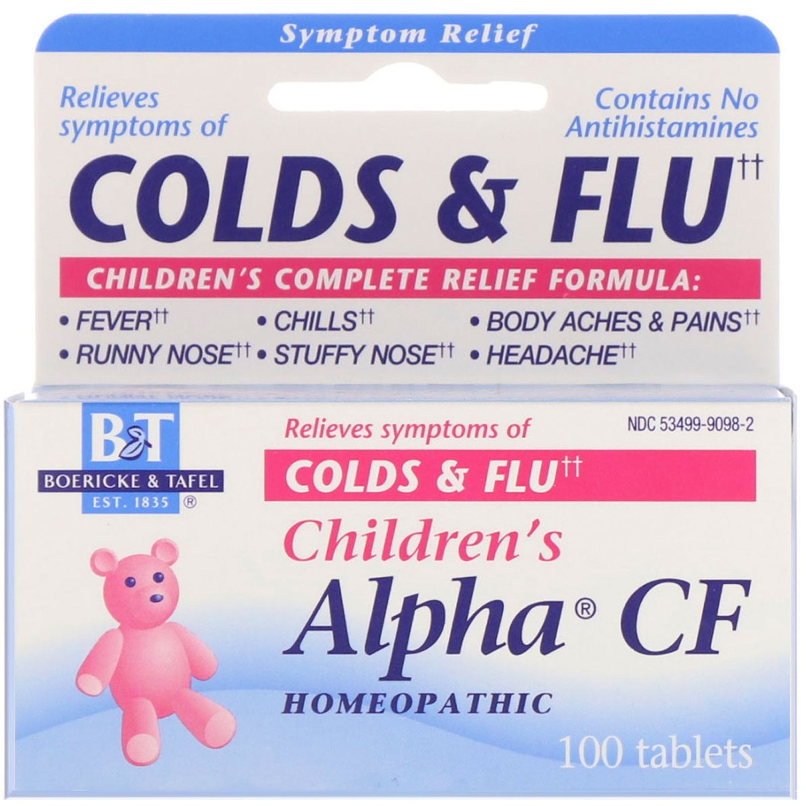 Boericke & Tafel, Children's Alpha CF, 100 Tablets