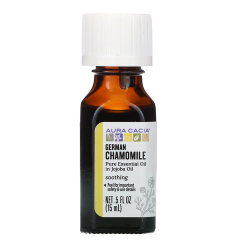 Aura Cacia, Pure Essential Oil, German Chamomile, .5 fl oz (15 ml)