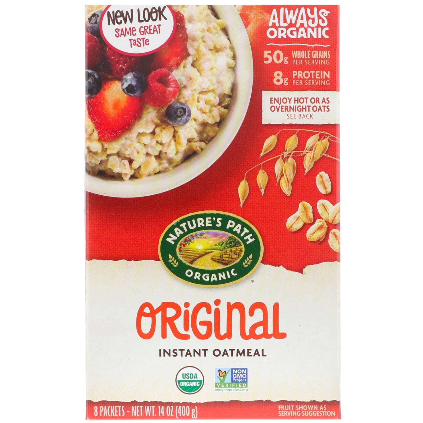 Nature's Path, Organic Instant Oatmeal, Original, 8 Packets, 14 oz (400 g)