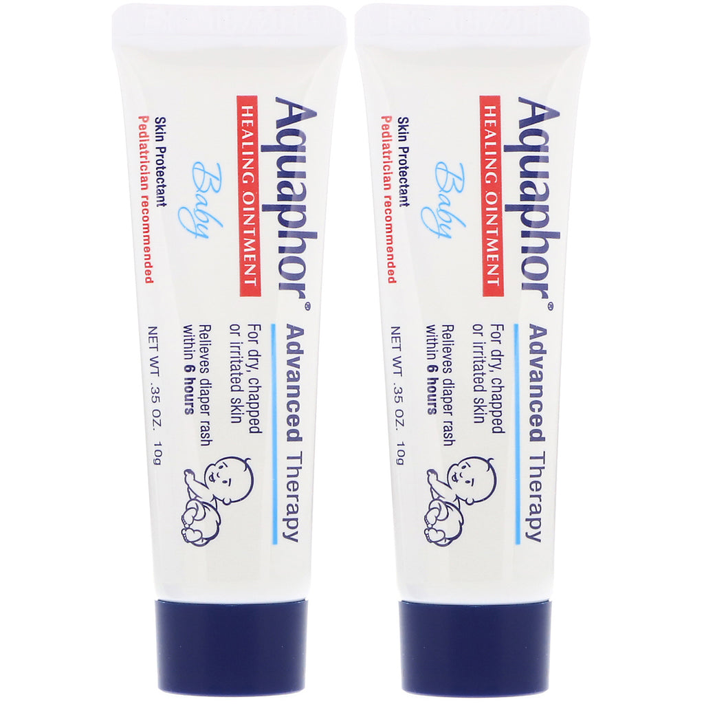 Aquaphor, Baby Healing Ointment, 2 Tubes, 0.35 oz (10 g) Each