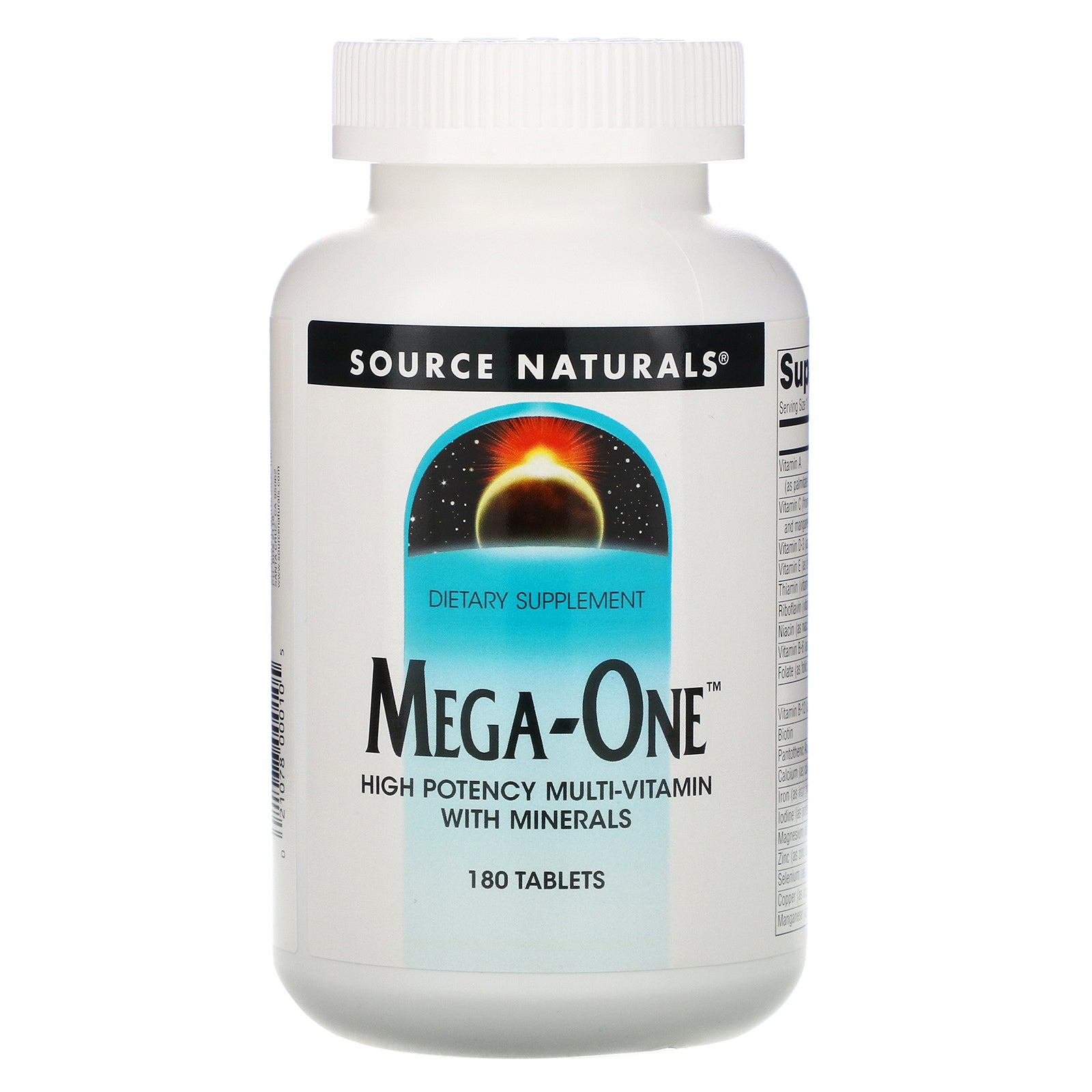 Source Naturals, Mega-One, High Potency Multi-Vitamin with Minerals, 180 Tablets
