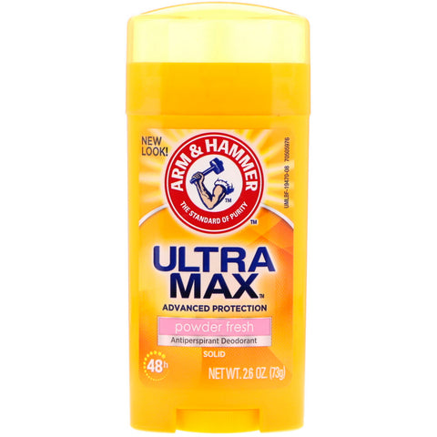 Arm & Hammer, UltraMax, Solid Antiperspirant Deodorant, for Women, Powder Fresh, 2.6 oz (73 g)