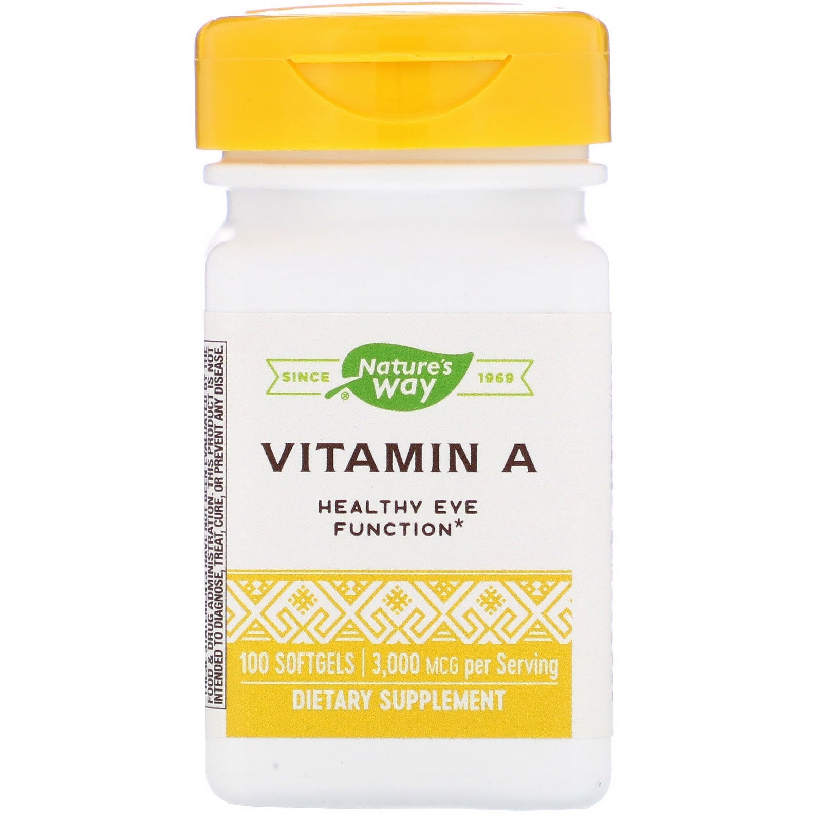 Nature's Way, Vitamin A, 3,000 mcg, 100 Softgels