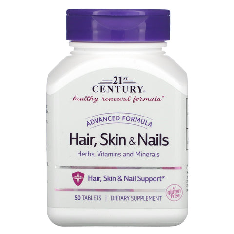 21st Century, Hair, Skin & Nails, Advanced Formula, 50 Tablets