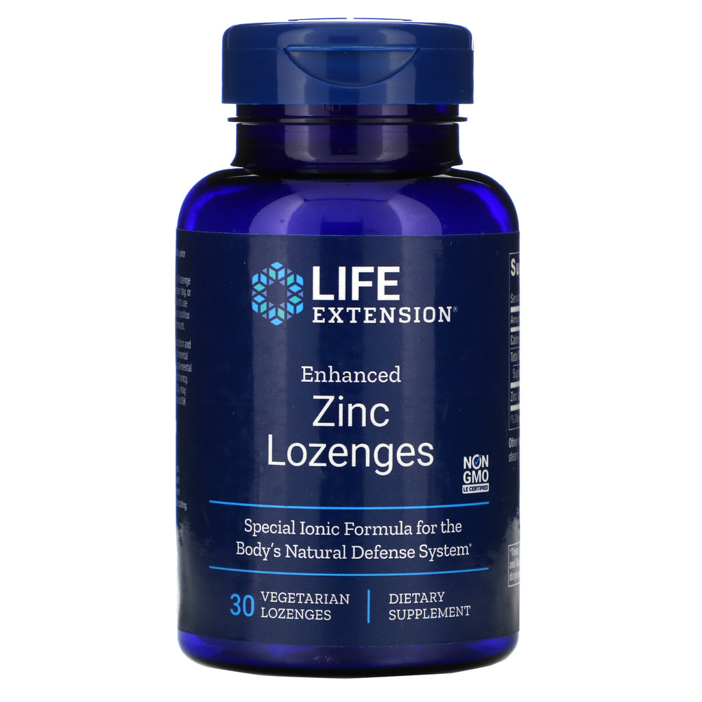 Life Extension, Enhanced Zinc Lozenges, 30 Vegetarian Lozenges