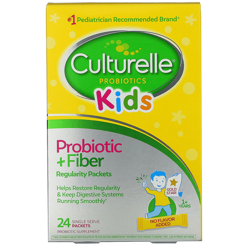 Culturelle, Kids,  Probiotic + Fiber, Regularity, 1+ Years, 24 Single Serve Packets