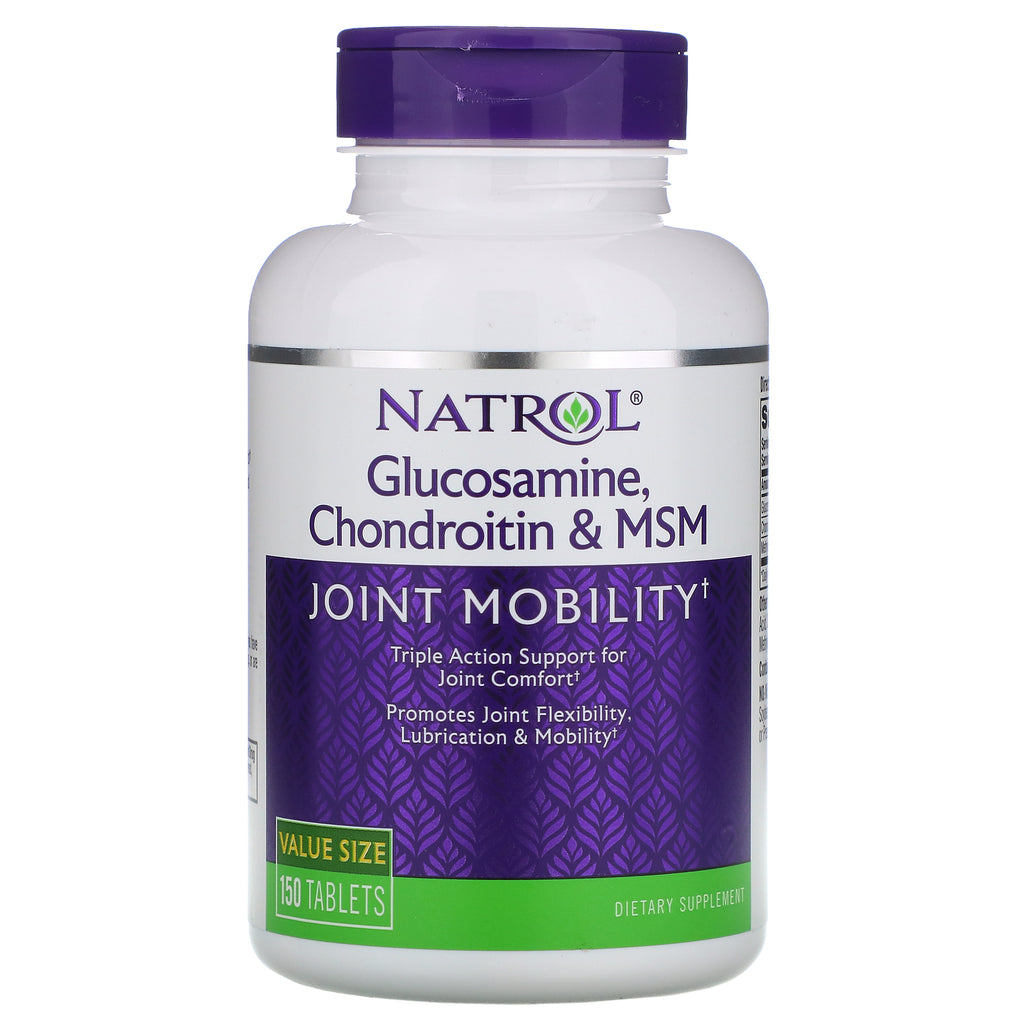 Natrol, Glucosamine, Chondroitin & MSM, 150 Tablets