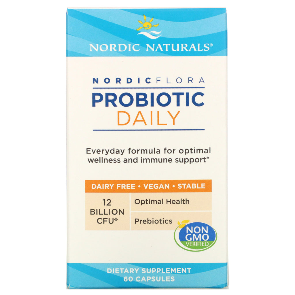 Nordic Naturals, Nordic Flora Probiotic Daily, 12 Billion CFU, 60 Capsules