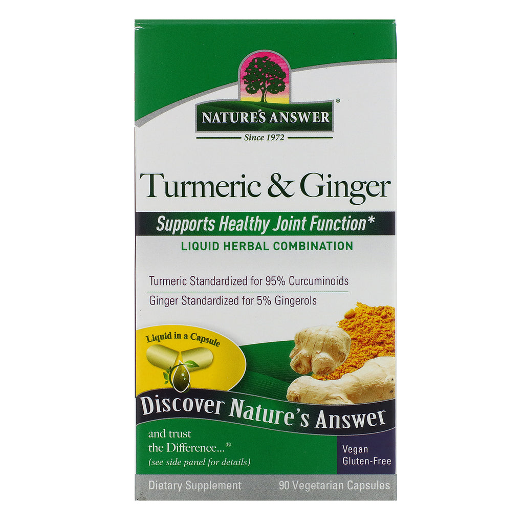 Nature's Answer, Turmeric & Ginger, 90 Vegetarian Capsules