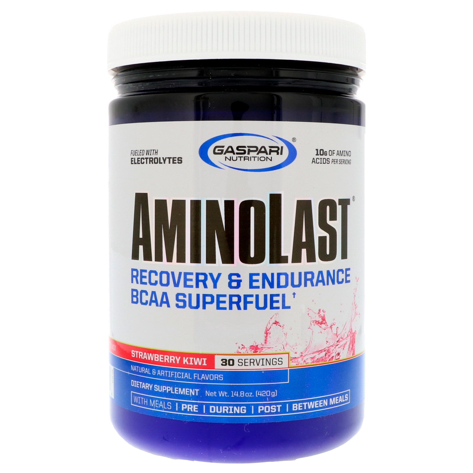 Gaspari Nutrition, Aminolast, Recovery & Endurance BCAA Superfuel, Strawberry Kiwi, 14.8 oz (420 g)
