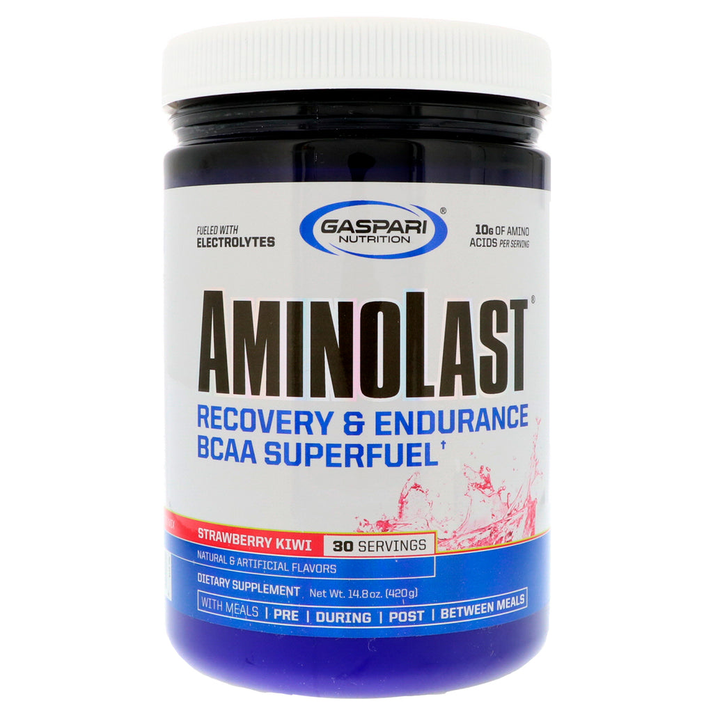Gaspari Nutrition, Aminolast, Recovery & Endurance BCAA Superfuel, Strawberry Kiwi, 14.8 oz (420 g)