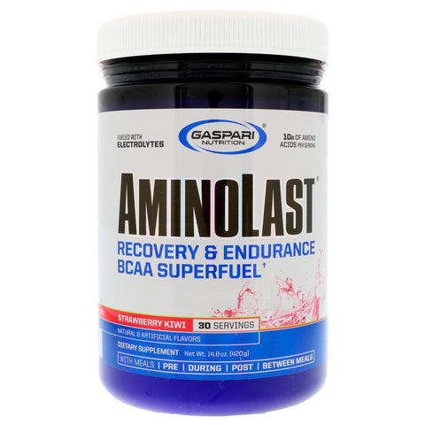 Gaspari Nutrition, Aminolast, Recovery & Endurance BCAA Superfuel, Strawberry Kiwi, 14.8 oz (420 g)