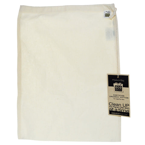 ECOBAGS, Organic Cotton Produce Bag, Large, 1 Bag, 12"w x 15"h