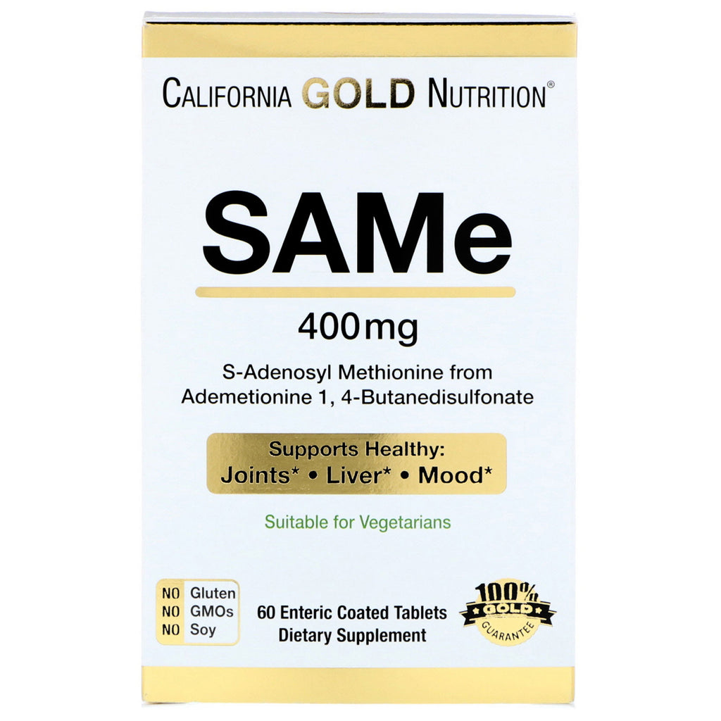 California Gold Nutrition, SAMe, Preferred Form Butanedisulfonate, 400 mg, 60 Enteric Coated Tablets