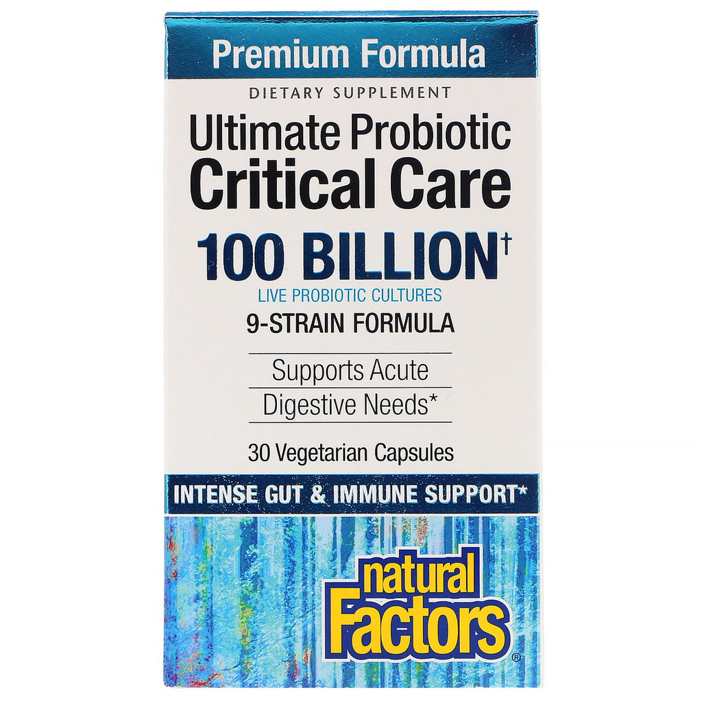 Natural Factors, Ultimate Probiotic, Critical Care, 100 Billion CFU, 30 Vegetarian Capsules