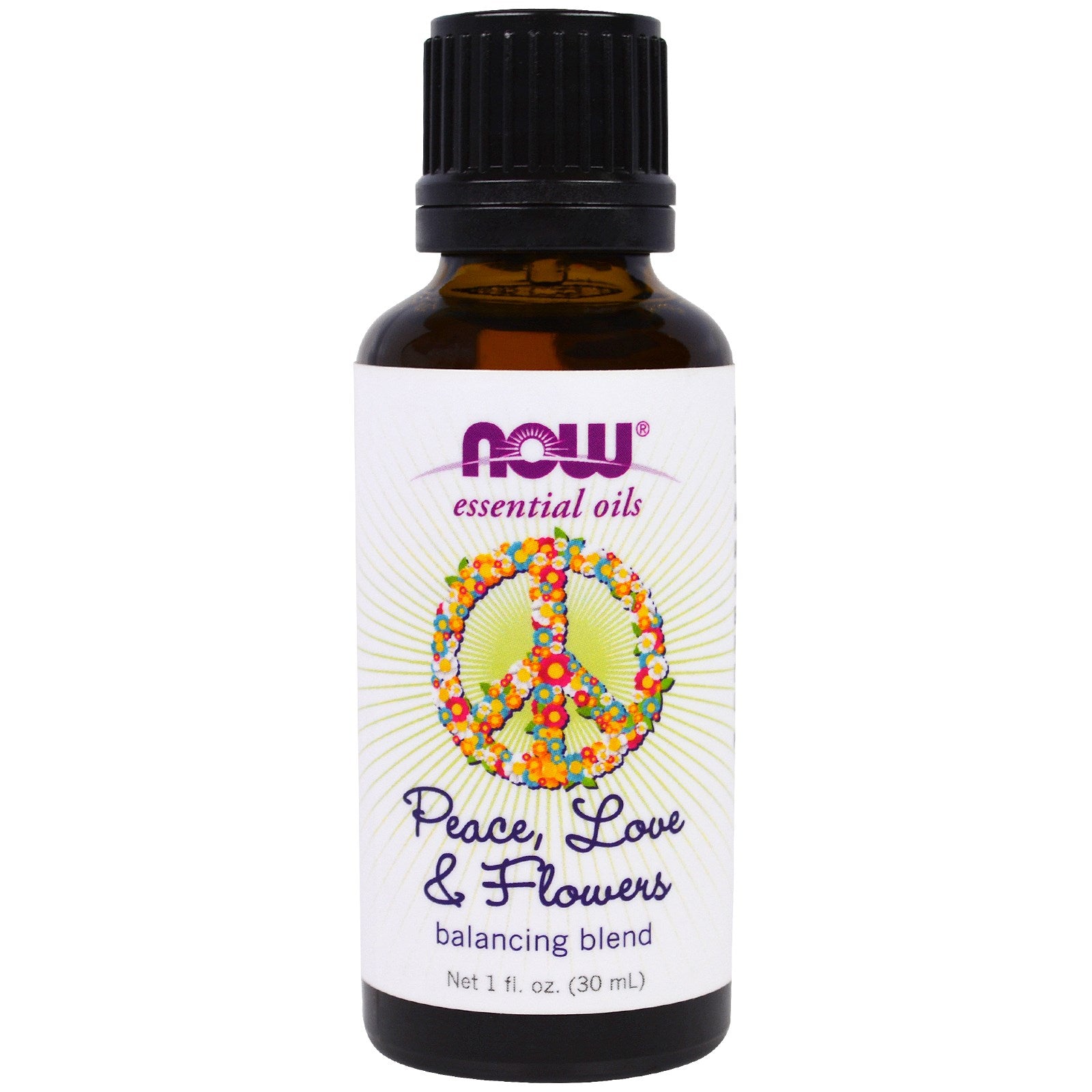 Now Foods, Essential Oils, Peace, Love & Flowers, Balancing Blend, 1 fl. oz (30 ml)