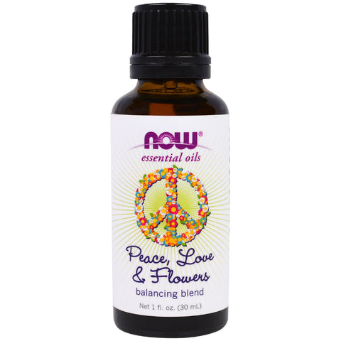 Now Foods, Essential Oils, Peace, Love & Flowers, Balancing Blend, 1 fl. oz (30 ml)