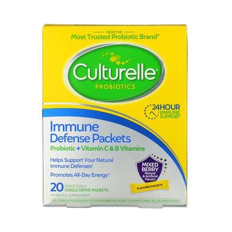 Culturelle, Probiotics, Immune Defense Packets, Mixed Berry Flavor, 20 Once Daily Single Serve Packets