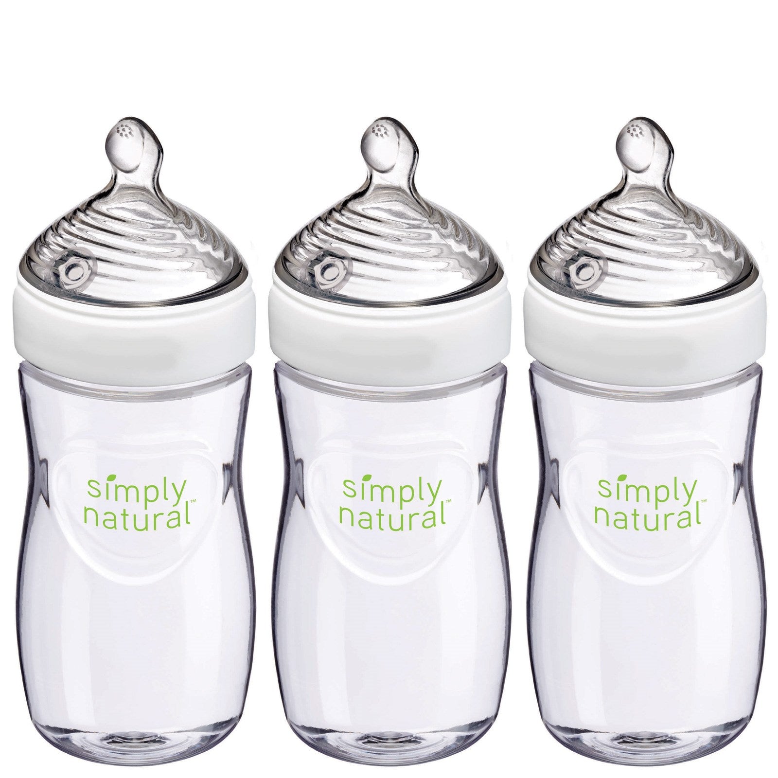 NUK, Simply Natural, Bottles, 1+ Months, Medium, 3 Pack, 9 oz (270 ml) Each