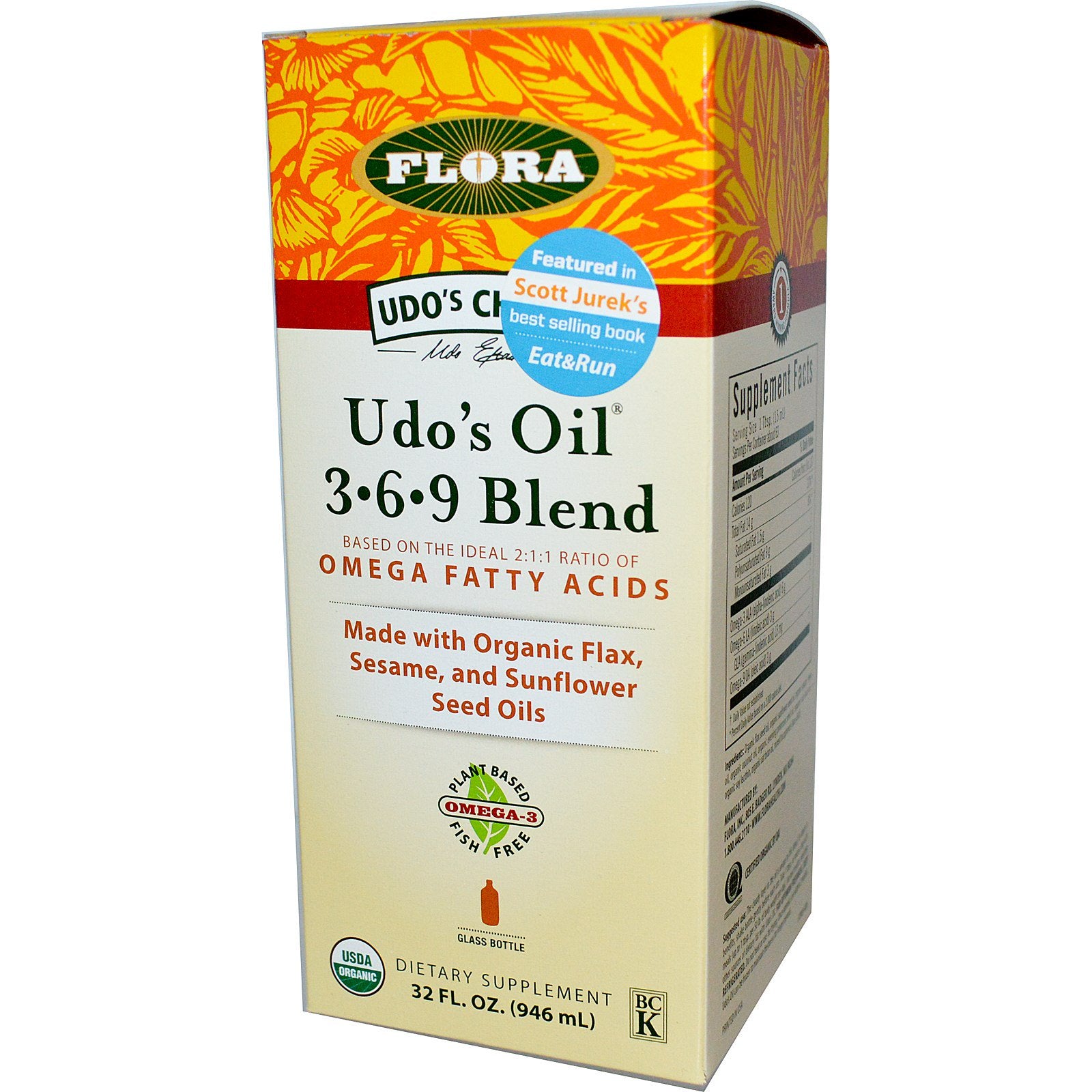 Flora, Udo's Choice, Udo's Oil 3-6-9 Blend, 32 fl oz (946 ml)