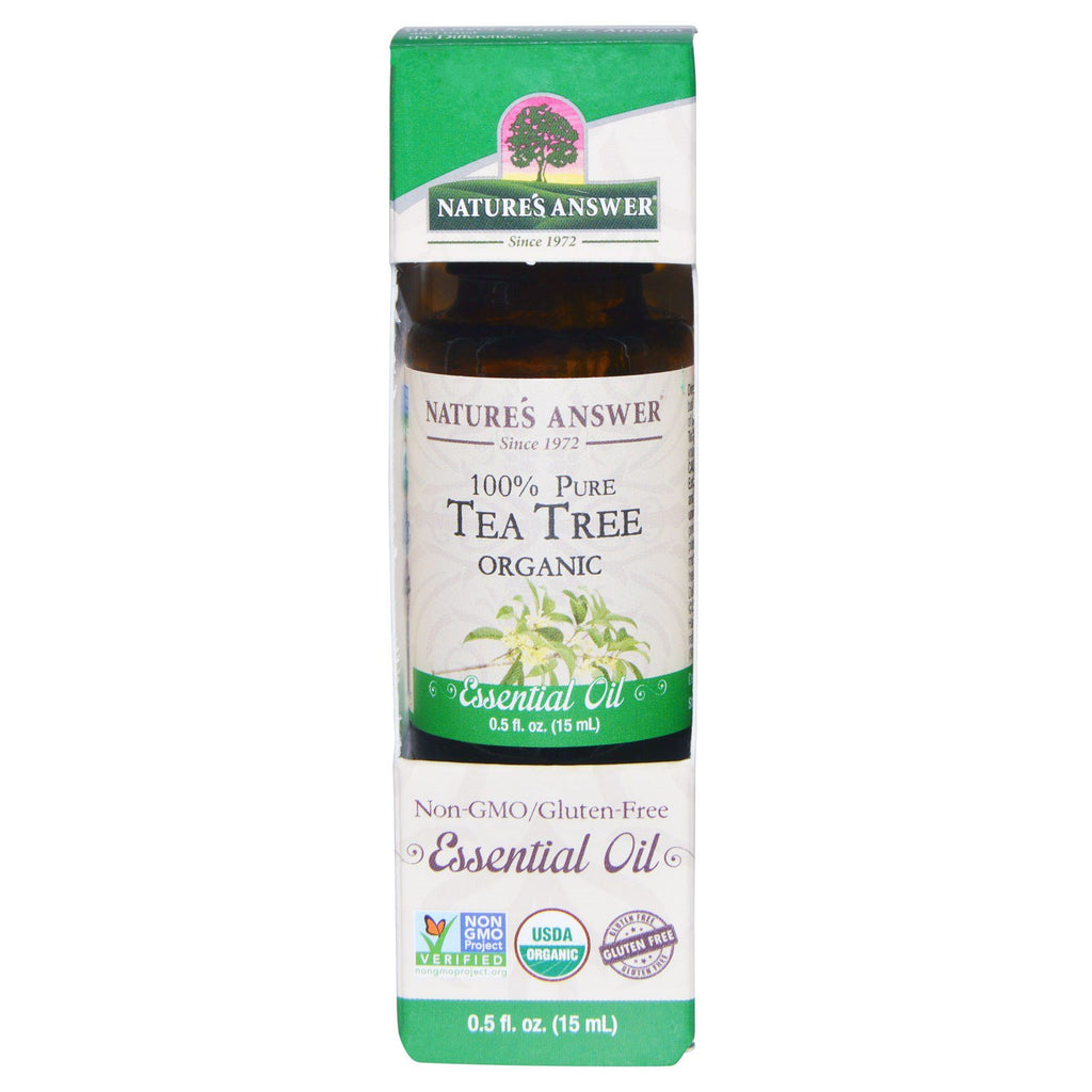 Nature's Answer, Organic Essential Oil, 100% Pure Tea Tree, 0.5 fl oz (15 ml)