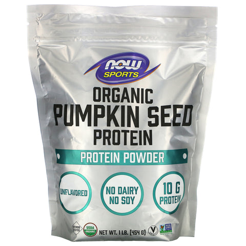 Now Foods, Sports, Organic Pumpkin Seed Protein Powder,  Unflavored, 1 lb (454 g)