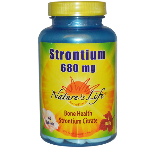 Nature's Life, Strontium, 680 mg, 60 Tablets