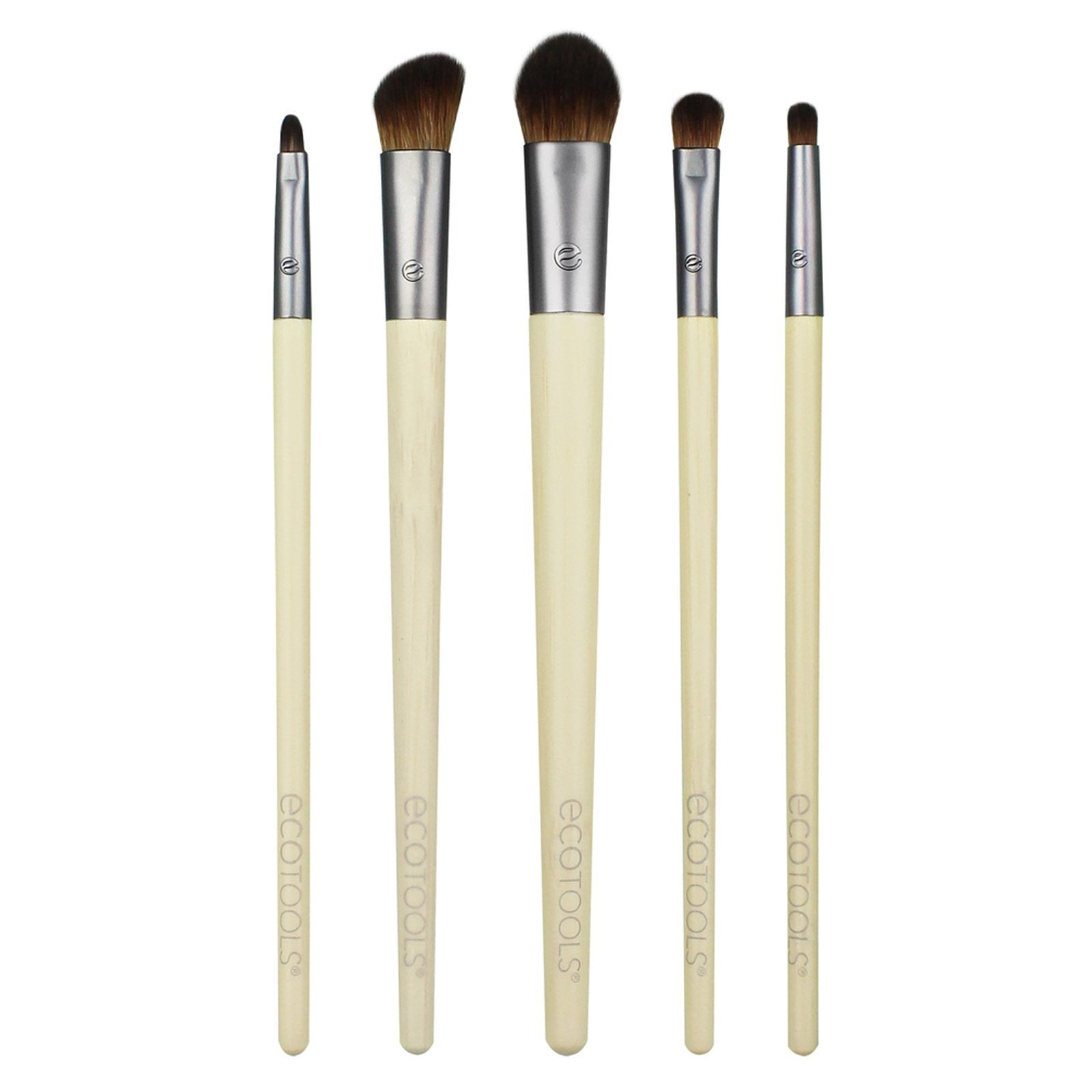 EcoTools, Daily Defined Eye Brush Set, 5 Piece Set & Storage Tray
