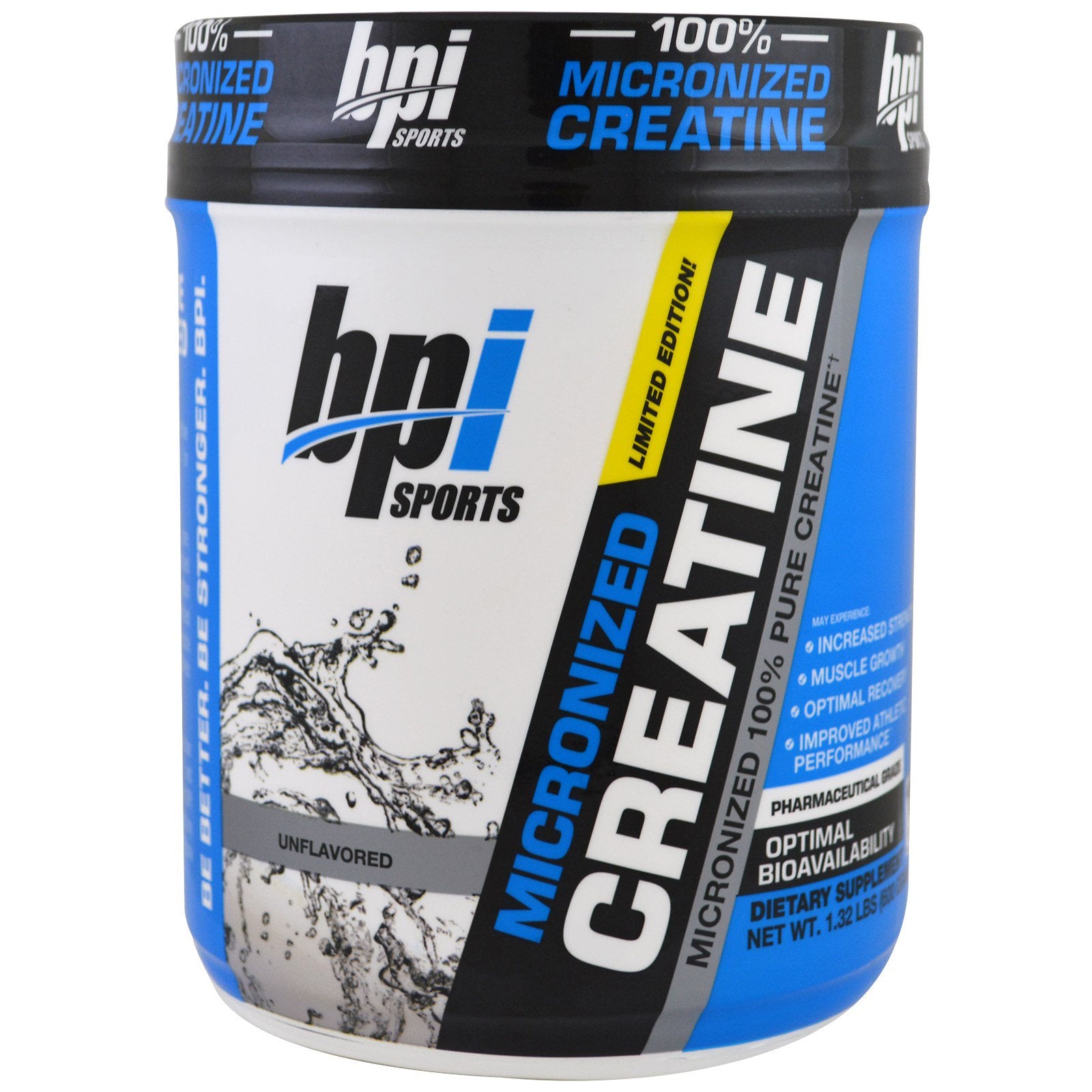 BPI Sports, Micronized Creatine, Limited Edition, Unflavored, 1.32 lbs (600 g)