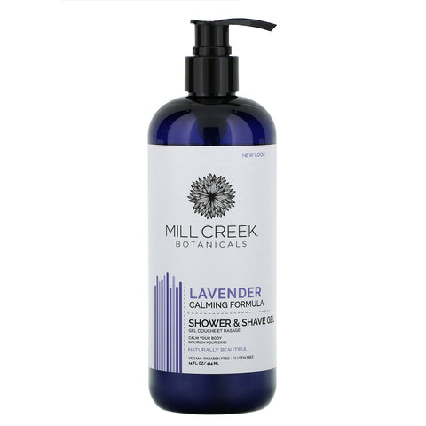 Mill Creek Botanicals, Shower & Shave Gel, Lavender, 14 fl oz (414 ml)