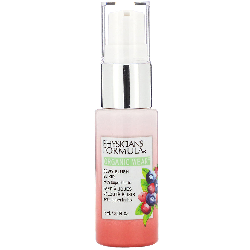 Physicians Formula, Organic Wear, Dewy Blush Elixir, Apricot Glow,  0.5 fl oz (15 ml)