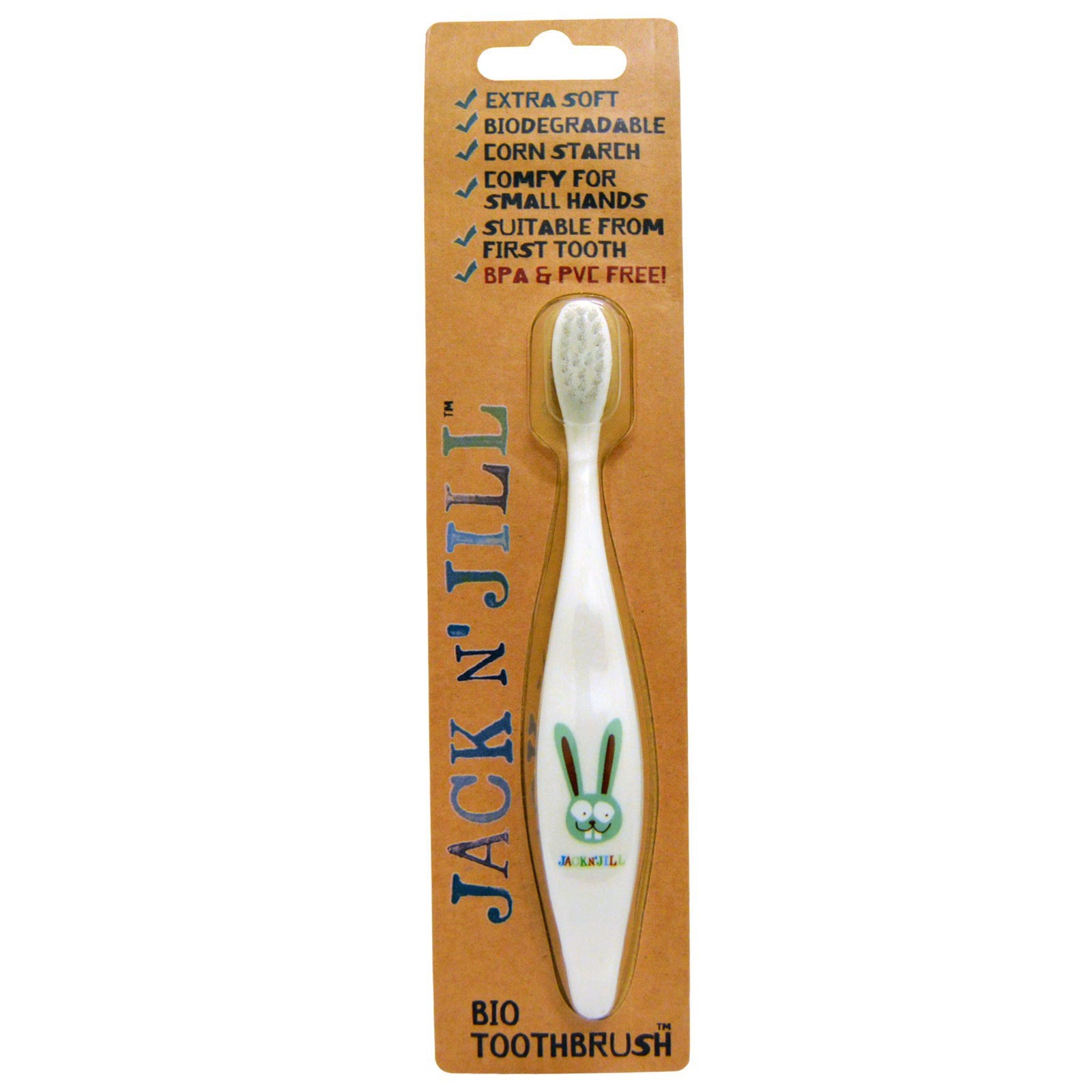 Jack n' Jill, Bio Toothbrush, Bunny, 1 Toothbrush