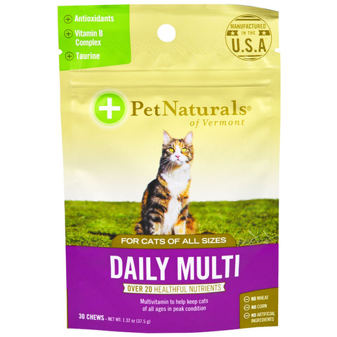 Pet Naturals of Vermont, Daily Multi, For Cats, 30 Chews, 1.32 oz (37.5 g)